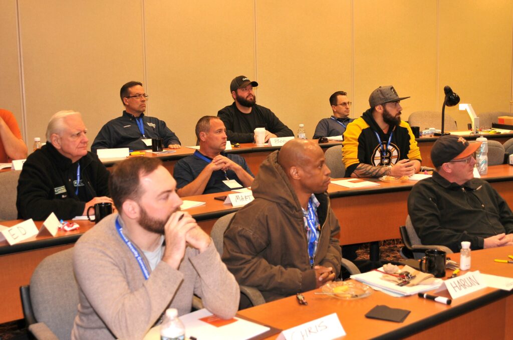 Attendees of trade show at a lecture