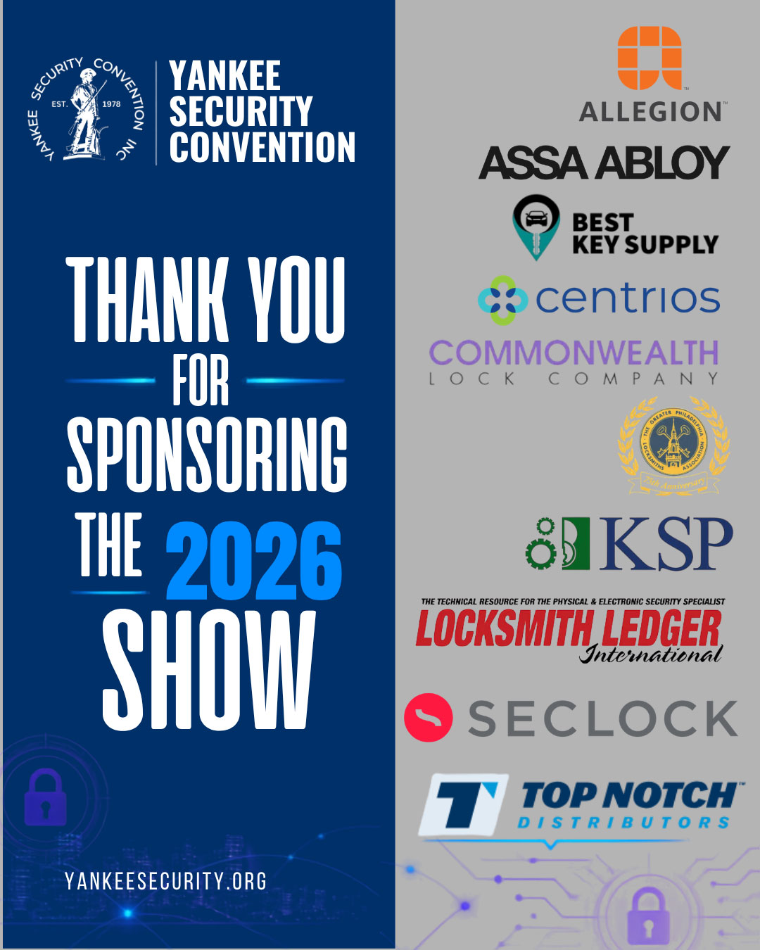 Yankee Security Convention ENewsletter Sponsores